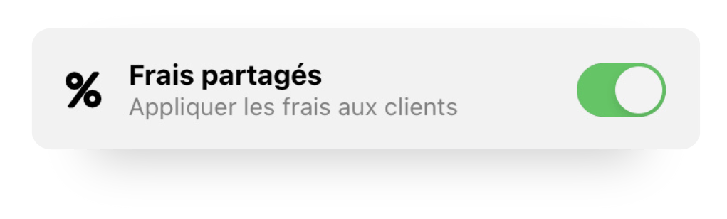 Option de frais partagés sur Octav Pay pour réduire les coûts pour les entreprises